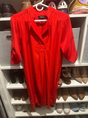 Chetta B Bright Red Shirt Dress